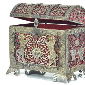 steel box, gold and silver inlaid - code:1000064