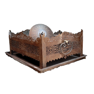 Steel Brazier, Silver Inlaid and Patinated - Code 1000154