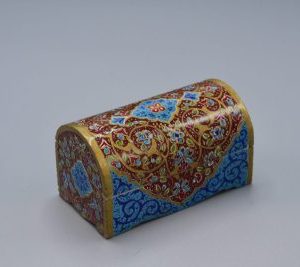 Camel bone jewelry box with Tazhib design – Code 1010042