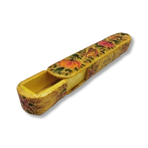 Camel bone pen case with Gol-o-Morgh  design – Code 1010051