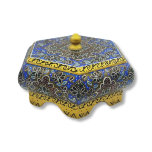 Hexagonal camel bone jewelry box – Code 1010054