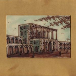 Miniature painting on camel bone – Ali Qapu design – Code 1010116