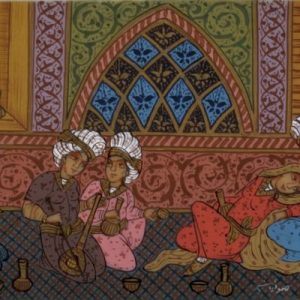 Miniature painting on camel bone fiber  – Code 1010132