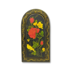 Papier-mâché mirror with door – Flower and Bird design – Code 1020048