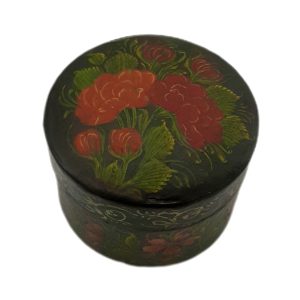 Papier-mâché jewelry box – Flower and Bird design – Code 1020052