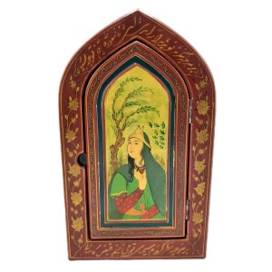 Papier-mâché mirror with portrait design - Code 1020193