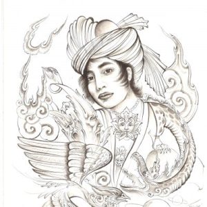 Miniature Painting on Cardboard – Code 1030012