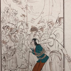 Miniature Painting on Cardboard – "Babak Khorramdin" – Code 1030033