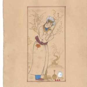 Miniature Painting on Cardboard – Safavid Style – Code 1030073