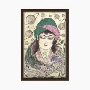 Miniature Painting on Cardboard, "Modern" Design, Code 1030105