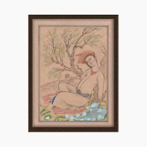 Miniature Painting on Paper, "Isfahan Style" Design, Code 1030114