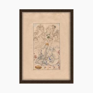 Miniature Painting on Paper, "Safavid Style" Design, Code 1030132