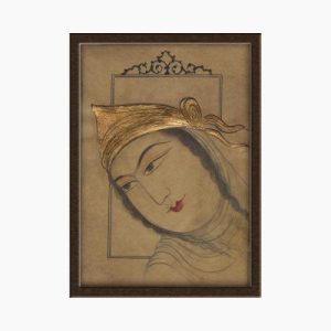 Miniature Painting on Paper, "Pen and Wash" Technique, "Isfahan Style" Design, Code 1030136