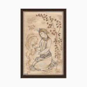 Miniature Painting on Paper, "Safavid Style" Design, Code 1030149