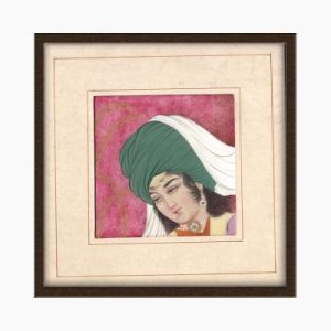 Miniature Painting on Cardboard, "Safavid Style" Design, Code 1030159