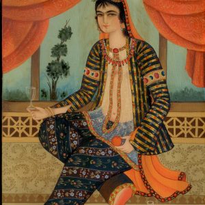 Miniature Painting on Canvas – Seated Woman, Code 1030163