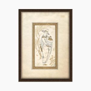 Miniature Painting on Paper, "Safavid Style" Design, Code 1030164