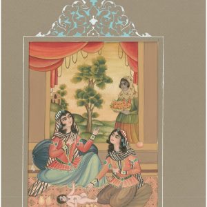 Miniature Painting on Paper, "baby" Design, Code 1030176