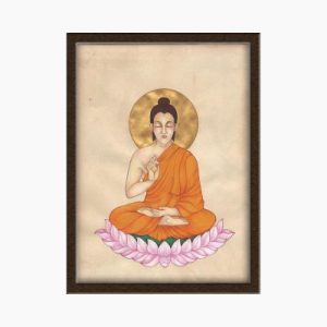 Miniature Painting on Paper, "Buddha" Design, Code 1030184