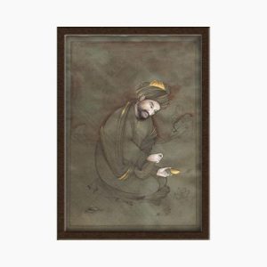Miniature Painting on Paper – Tabriz Style – Sheikh – Code 1030211