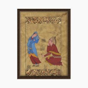 Miniature Painting on Paper and Gold Leaf – Layla and Majnun – Code 1030219