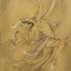 Miniature Painting on Paper, "Heavenly Girl" Design, Code 1030252