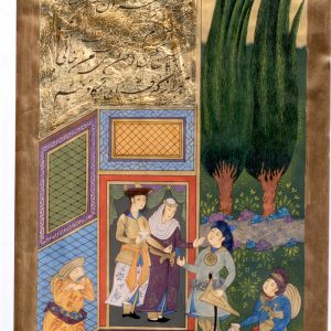 Miniature Painting on Paper and Gold Leaf – Tabriz Style – Code 1030271