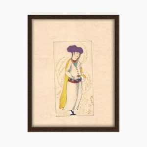 Miniature Painting on Cardboard – Mystic Holding a Cup – Code 1030300