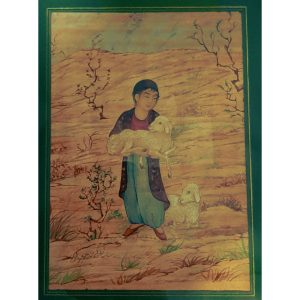 Miniature painting on paper - "Young Village Man" - Code 1030309