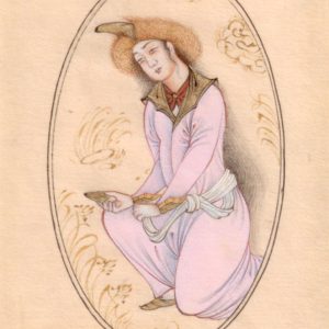 Miniature Painting on Paper – Safavid Man – Code 1030360